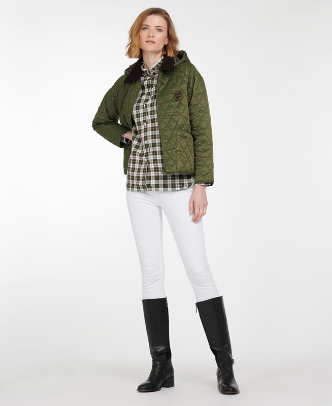 Chaqueta Acolchada Barbour Tobymory Mujer Verdes | 813276-FJK