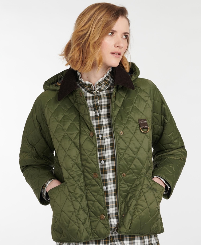 Chaqueta Acolchada Barbour Tobymory Mujer Verdes | 813276-FJK