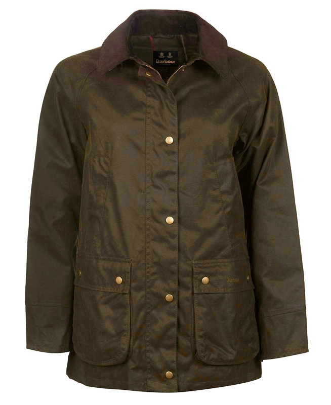 Chaqueta Encerada Barbour Acorn Waxed Algodon Mujer Verdes | 238540-GDF