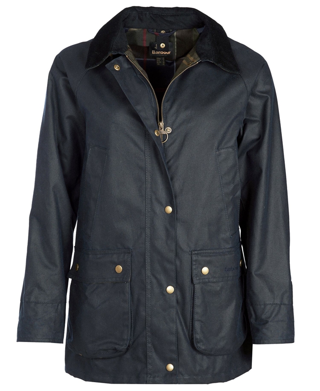 Chaqueta Encerada Barbour Acorn Waxed Algodon Mujer Azules | 428501-BSJ