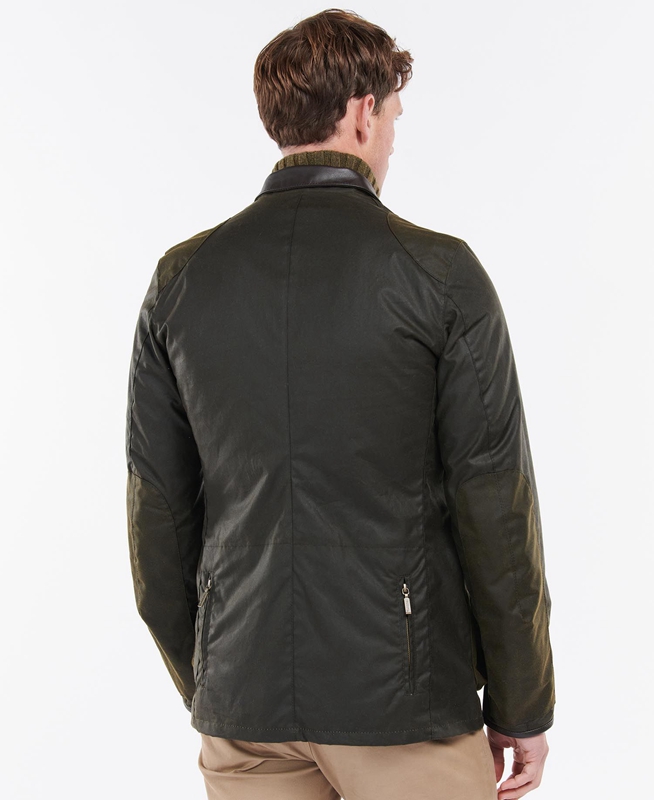 Chaqueta Encerada Barbour Beacon Sports Hombre Verde Oliva | 985416-KEQ