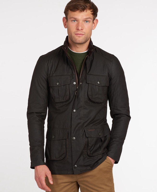 Chaqueta Encerada Barbour Corbridge Hombre Negros | 052738-LEW