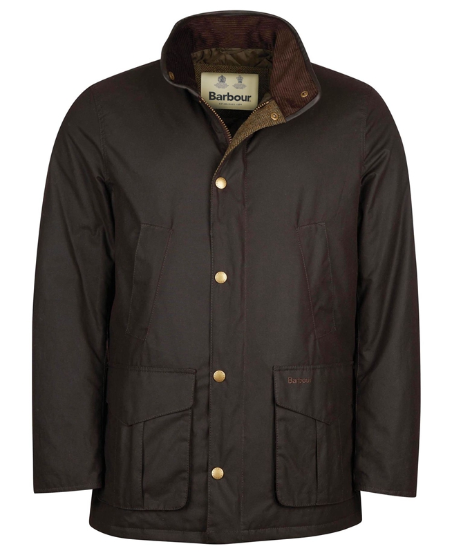 Chaqueta Encerada Barbour Hereford Hombre Marrom | 192563-ZWU