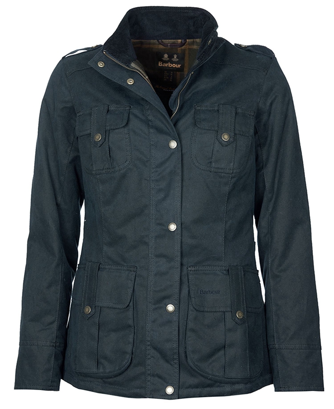 Chaqueta Encerada Barbour Invierno Defence Mujer Azules | 012963-HPD