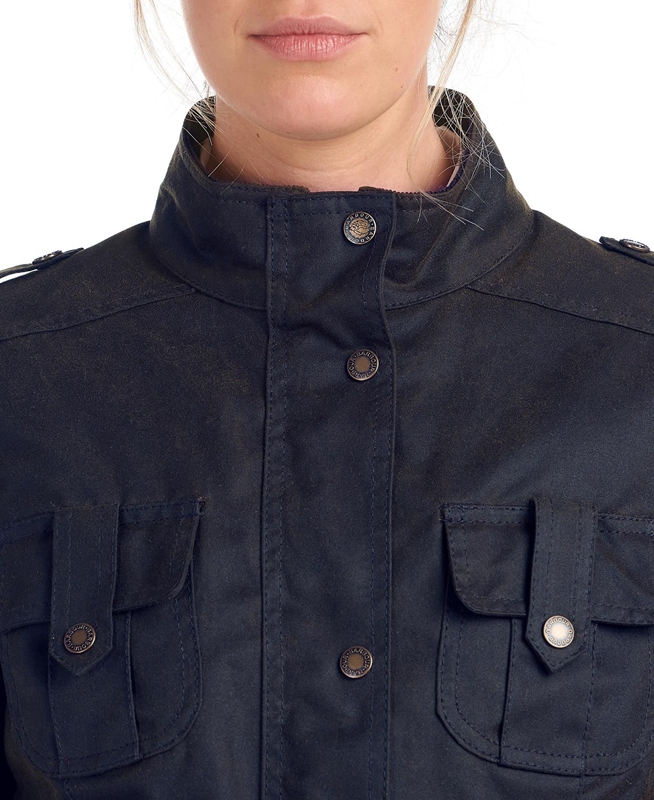 Chaqueta Encerada Barbour Invierno Defence Mujer Azules | 012963-HPD