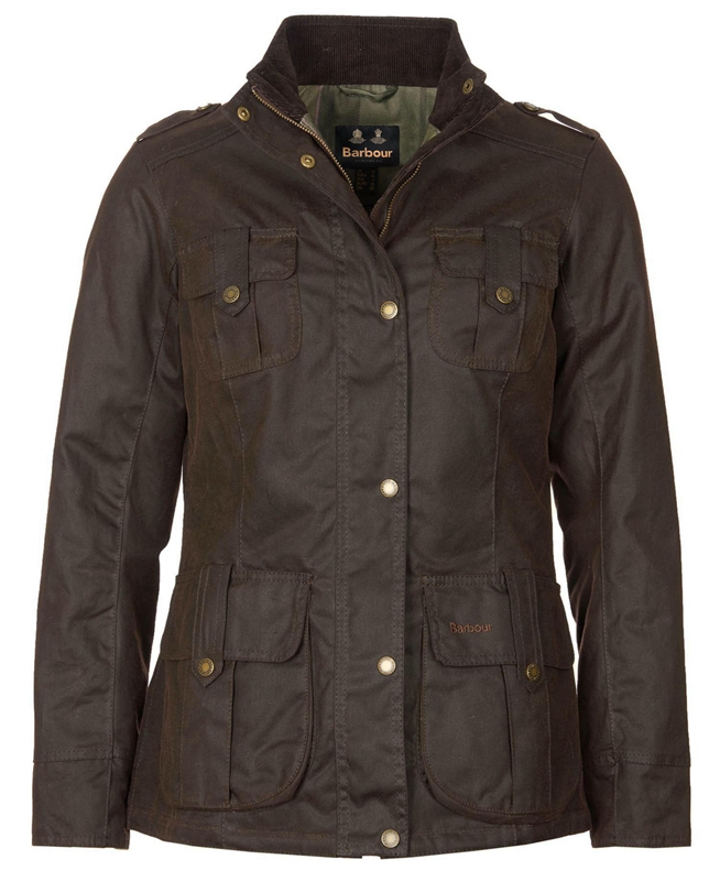 Chaqueta Encerada Barbour Invierno Defence Mujer Marrom | 681579-IEO