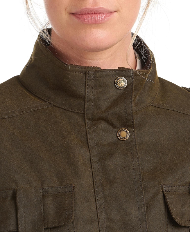 Chaqueta Encerada Barbour Invierno Defence Mujer Verdes | 758120-PTK