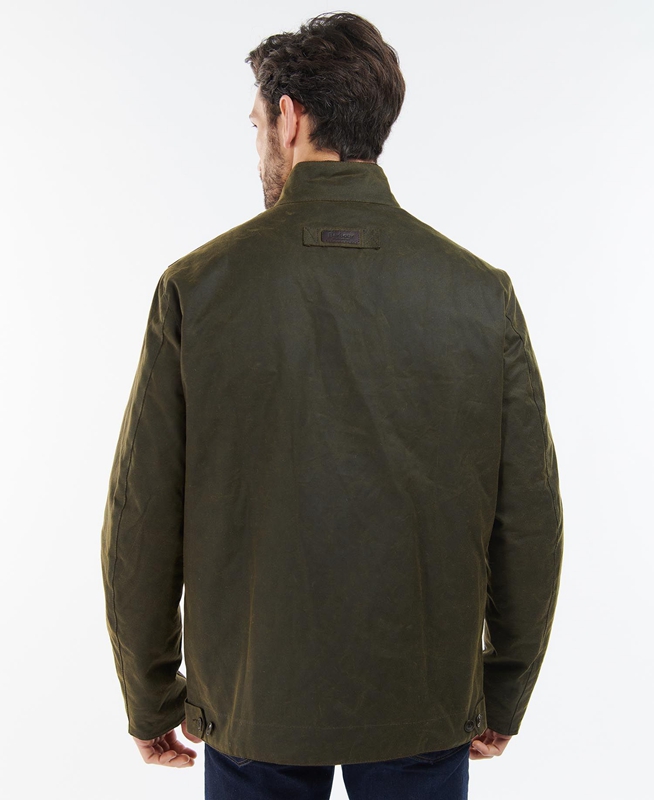 Chaqueta Encerada Barbour Sheldon Hombre Verde Oliva | 935416-XQG