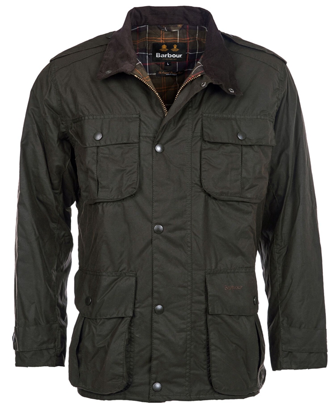 Chaqueta Encerada Barbour Trooper Hombre Verde Oliva | 465790-ARN