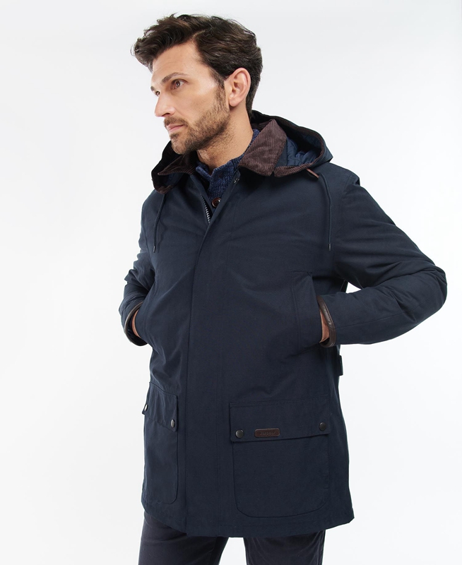 Chaqueta Impermeable Barbour Wallace Hombre Azul Marino | 261849-DWM