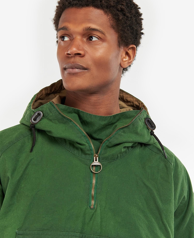 Chaquetas Casuales Barbour Explorer Twig Pullover Hombre Verdes | 824709-TVR