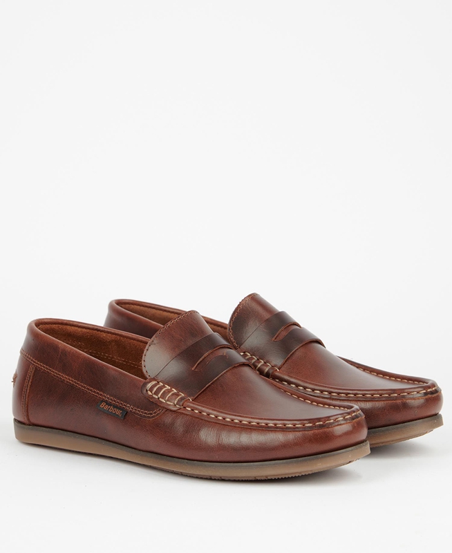 Loafers Barbour Kelson Hombre Marrom | 634591-GJK