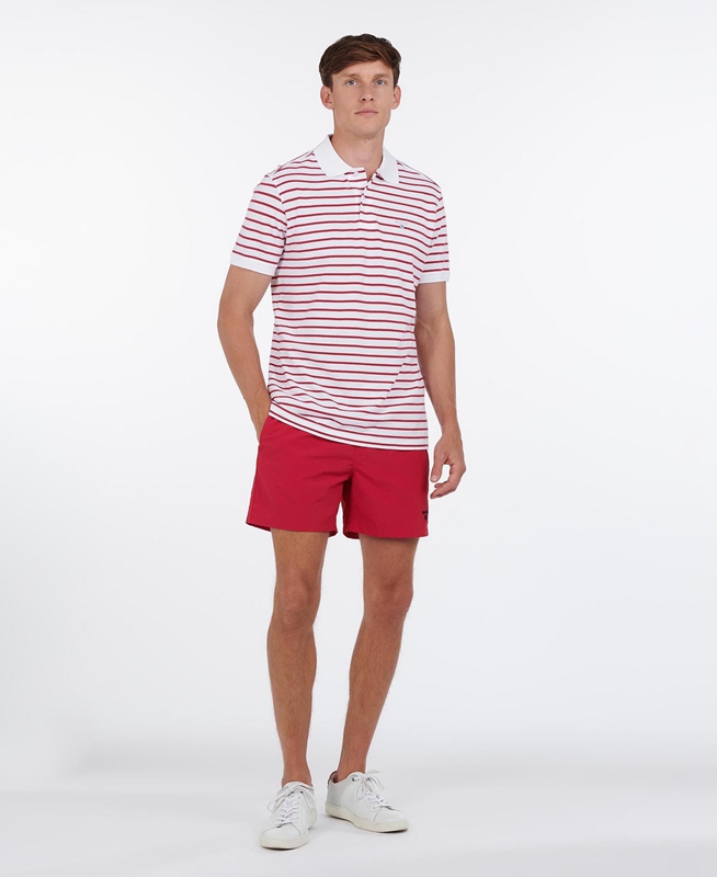 Pantalones Barbour Essential Logo 5'' Swim Hombre Rojos | 924387-GZA