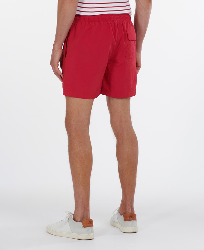 Pantalones Barbour Essential Logo 5'' Swim Hombre Rojos | 924387-GZA