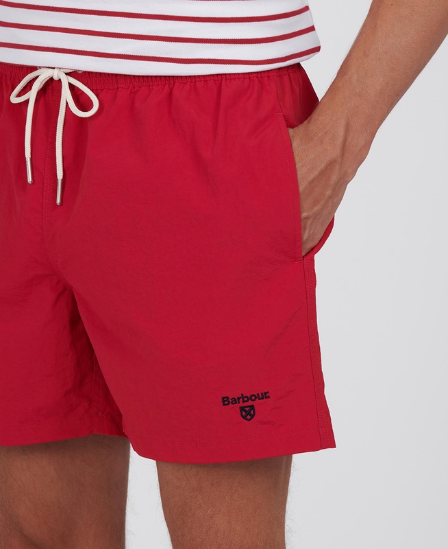 Pantalones Barbour Essential Logo 5'' Swim Hombre Rojos | 924387-GZA