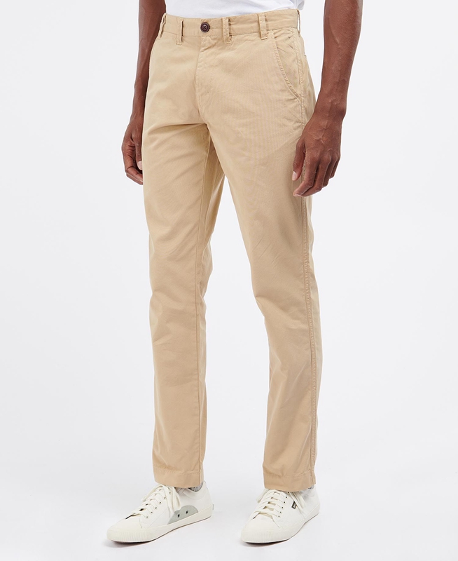 Pantalones Barbour Glendale Chino Hombre Beige | 872463-SYK