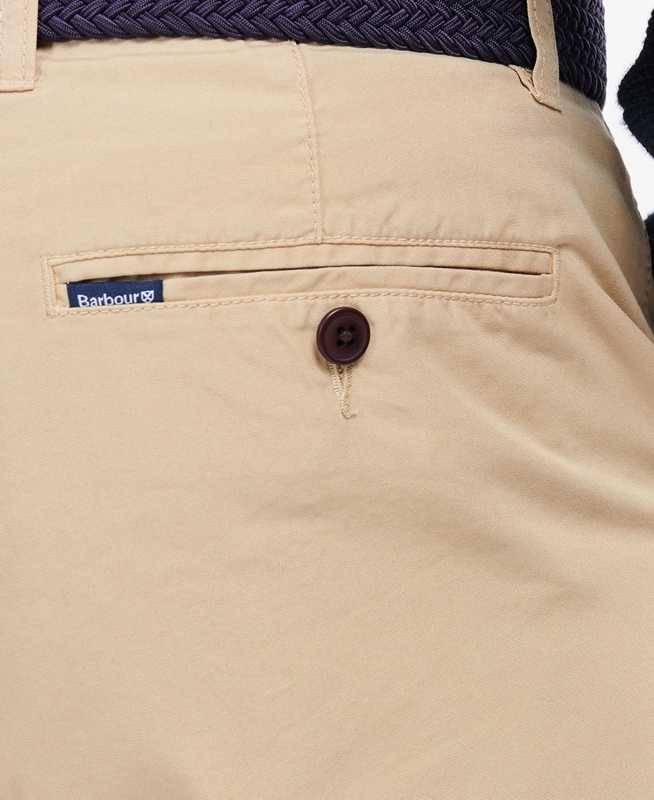 Pantalones Barbour Glendale Corta Hombre Beige | 705963-HXT