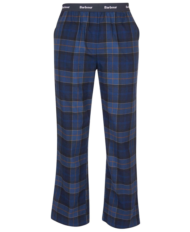 Pantalones Barbour Hose Glenn Tartan Hombre Azul Marino | 931650-VUI