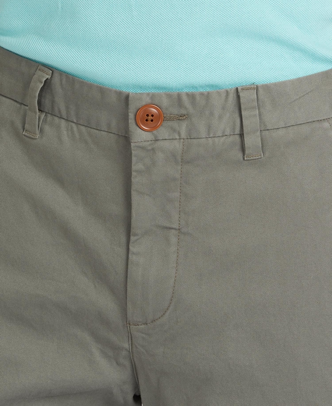 Pantalones Barbour Neuston Essential Chinos Hombre Verde Oliva | 194538-WQC