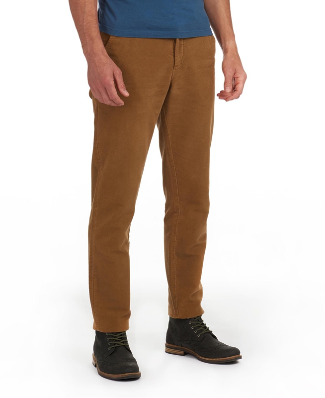 Pantalones Barbour Neuston Moleskin Trousers Hombre Beige | 193580-VZL