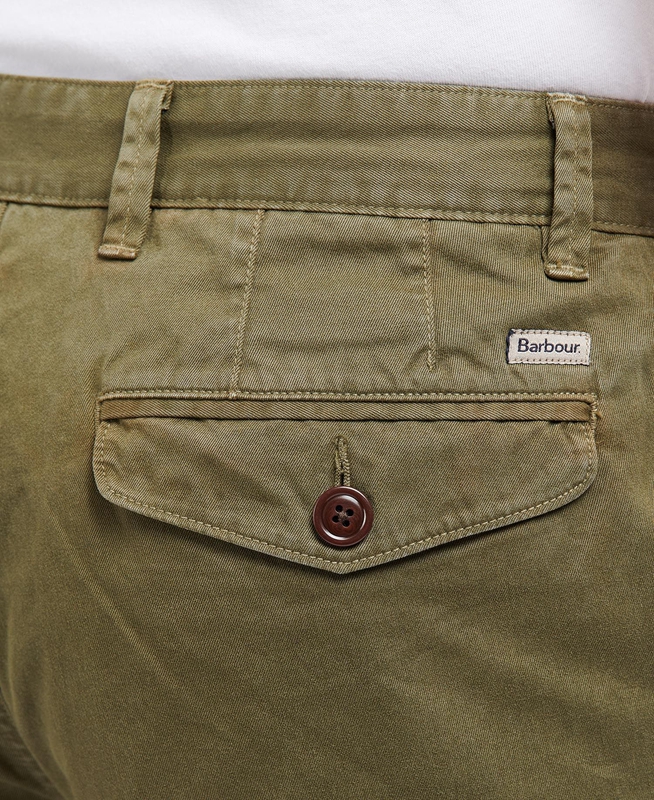 Pantalones Barbour Neuston Twill Hombre Verdes | 349652-TMQ