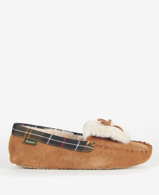 Pantuflas Barbour Darcie Mujer Beige | 675418-TYA