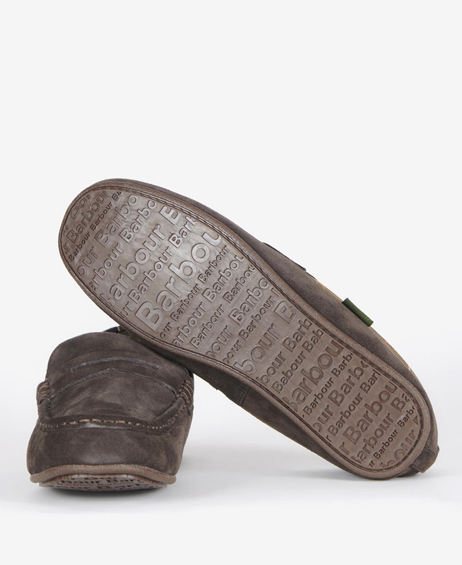 Pantuflas Barbour Porterfield Hombre Marrom | 769453-KUF