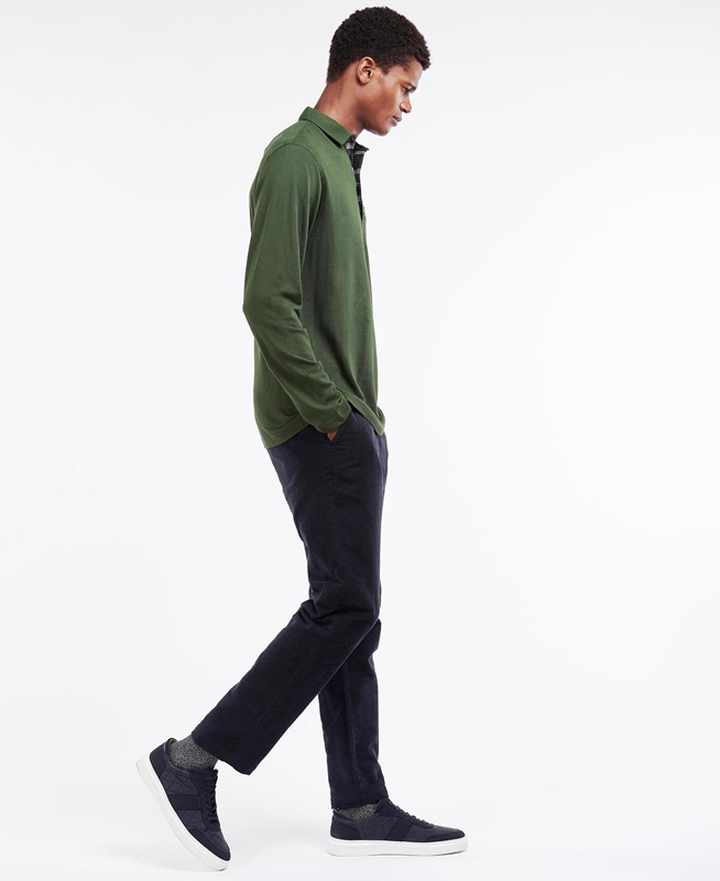 Polo shirts Barbour Adie Long Sleeve Hombre Verdes | 157246-JRS