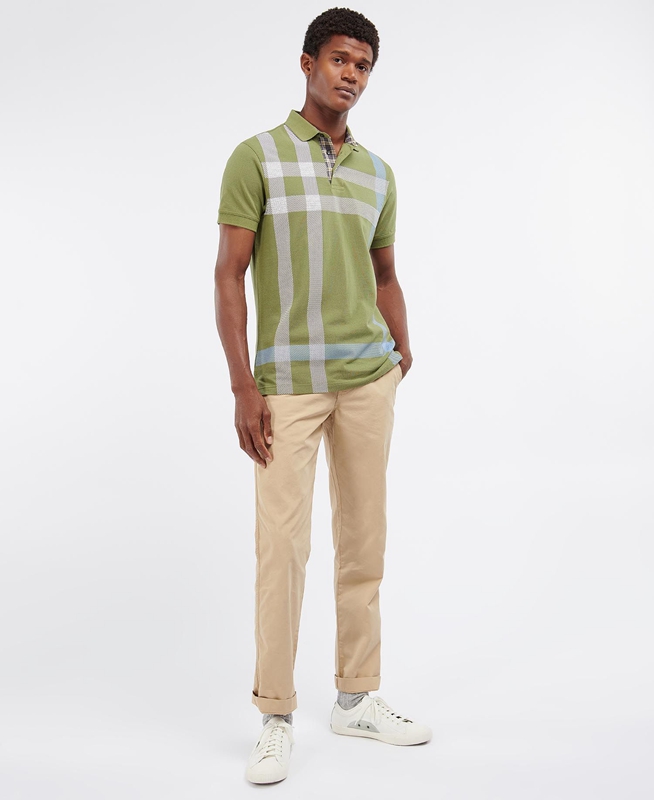 Polo shirts Barbour Blaine Hombre Verdes | 042987-WOJ