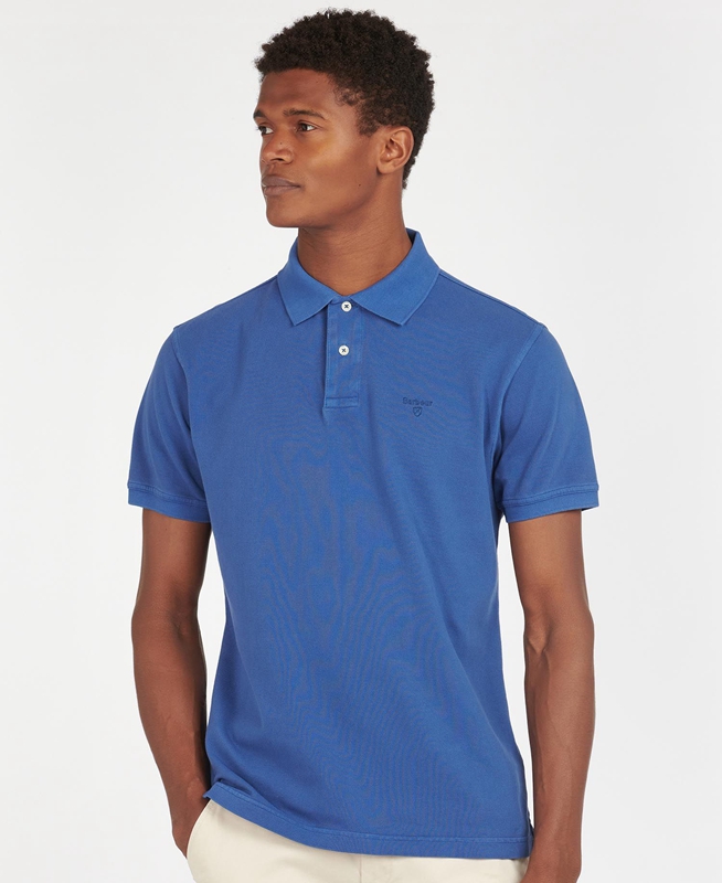 Polo shirts Barbour Washed Sports Hombre Azules | 803127-PYL