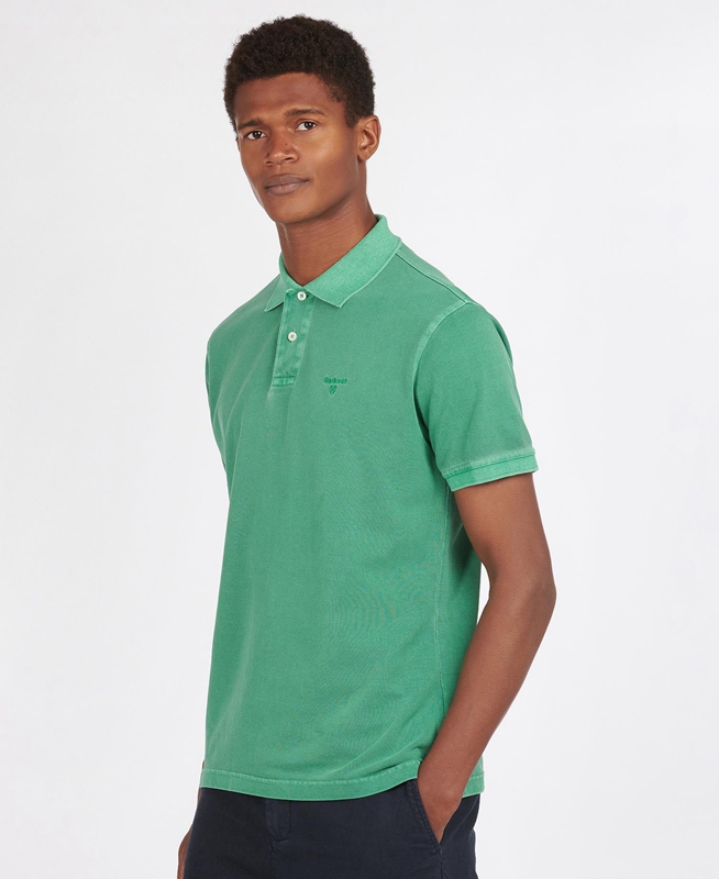 Polo shirts Barbour Washed Sports Hombre Verdes | 834915-PVR