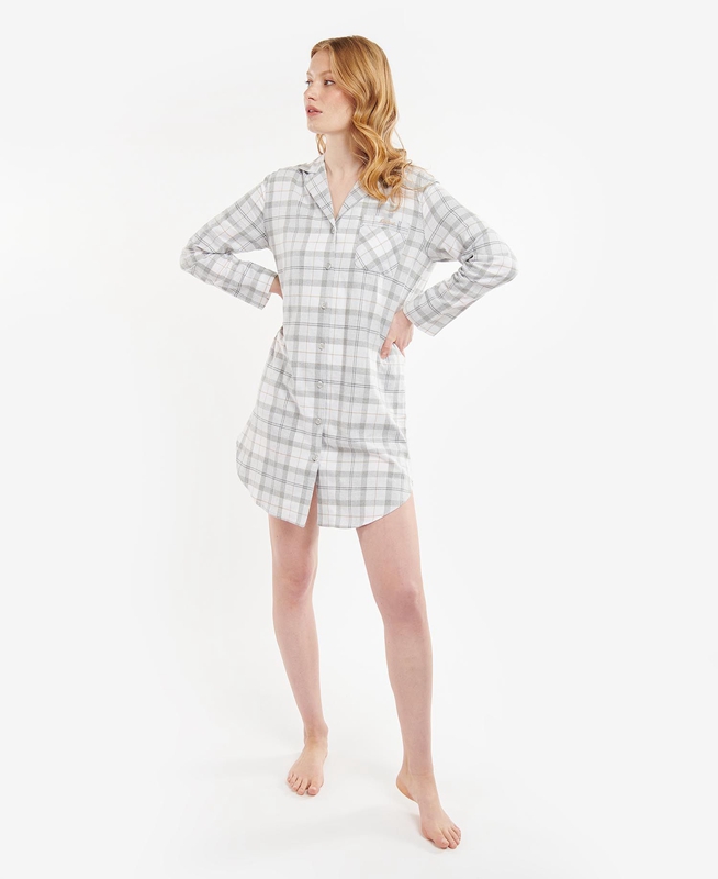 Ropa De Dormir Barbour Etta Nightshirt Mujer Grises | 821375-RWN