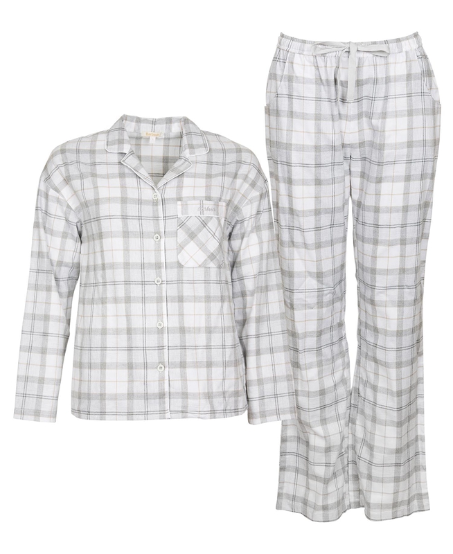 Ropa De Dormir Barbour Schlafanzug-Set Ellery Mujer Grises | 428190-ICE