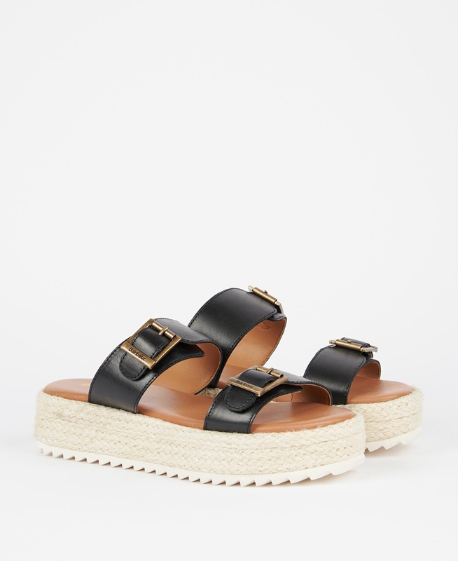 Sandalias Barbour Amelda Mujer Negros | 218754-JFK