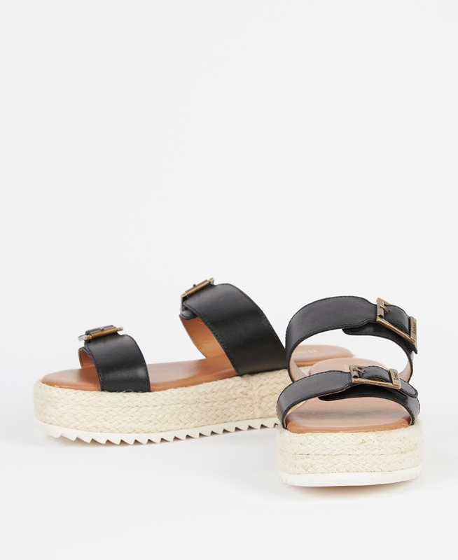 Sandalias Barbour Amelda Mujer Negros | 218754-JFK