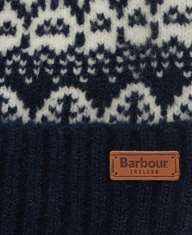 Sombreros Barbour Beanie Alpine Fair Isle Pom Mujer Azul Marino | 627538-YJH