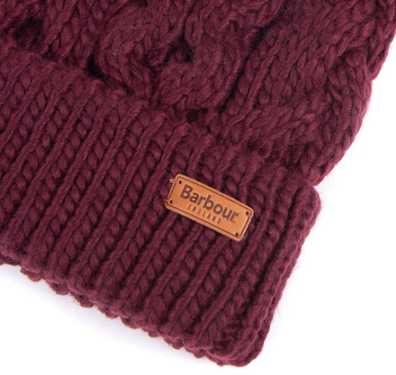 Sombreros Barbour Beanie Penshaw Cable Mujer Morados | 596310-MBZ