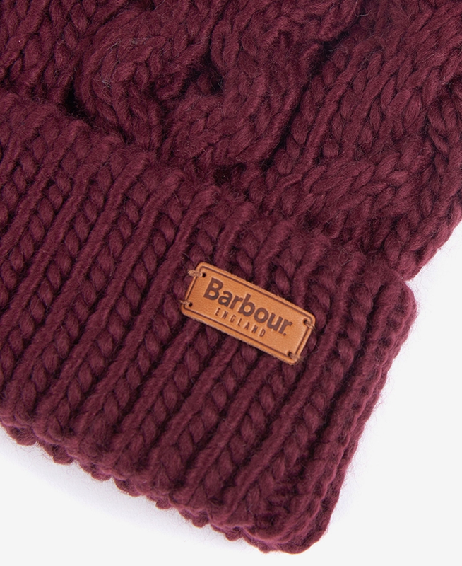 Sombreros Barbour Beanie Penshaw Cable Mujer Morados | 596310-MBZ