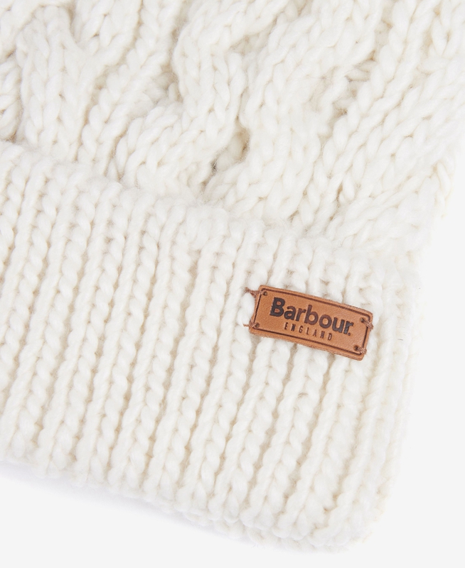 Sombreros Barbour Beanie Penshaw Cable Mujer Blancos | 684539-IPH