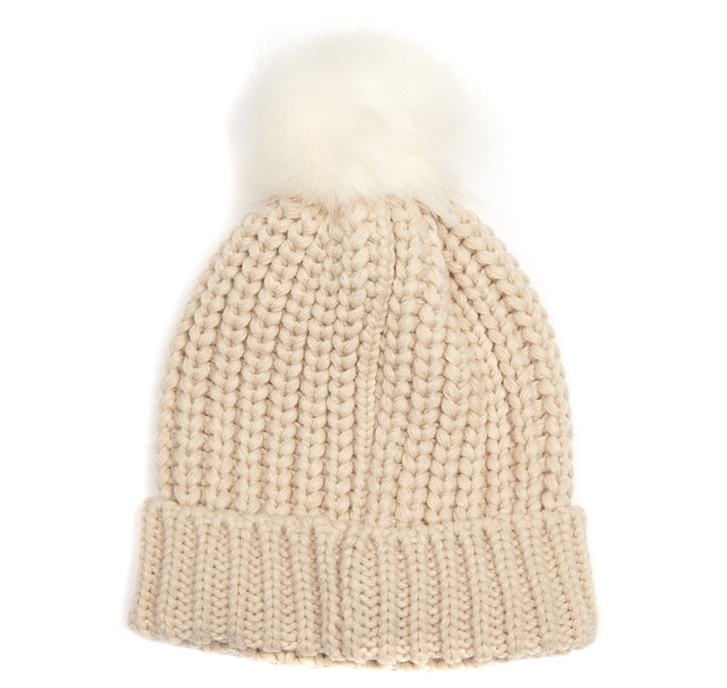 Sombreros Barbour Beanie Saltburn Mujer Beige | 478039-PZT