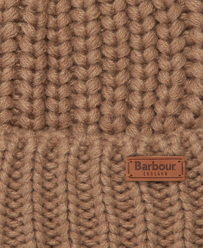 Sombreros Barbour Beanie Saltburn Mujer Beige | 928705-KME