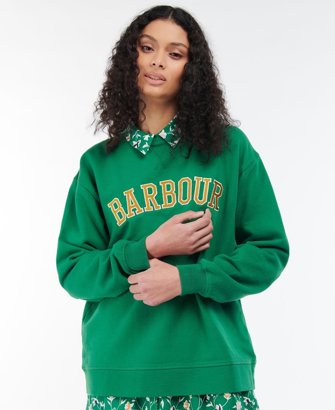 Sudaderas Barbour Northumberland Mujer Verdes | 279863-EPJ