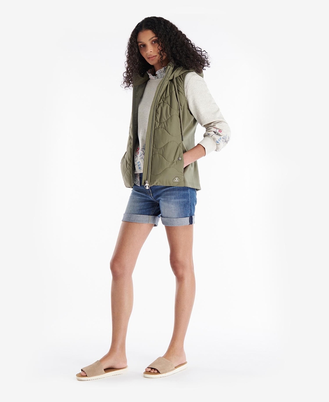 Sudaderas Barbour Thrift Quilted Mujer Verde Oliva | 365289-SMJ