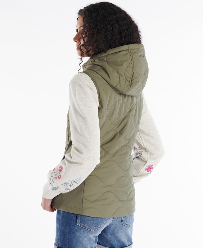 Sudaderas Barbour Thrift Quilted Mujer Verde Oliva | 365289-SMJ