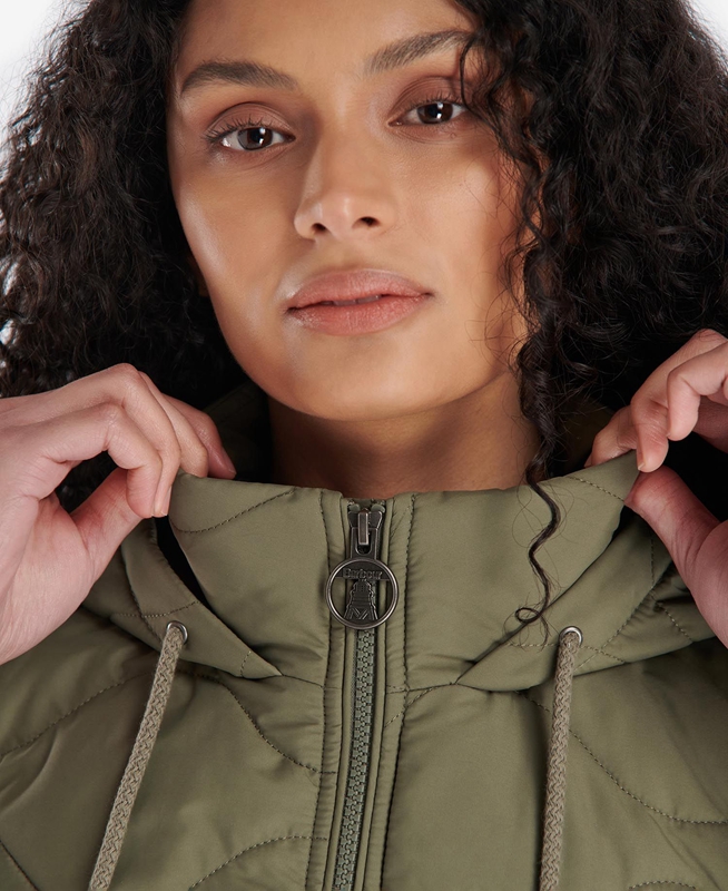 Sudaderas Barbour Thrift Quilted Mujer Verde Oliva | 365289-SMJ