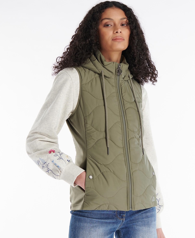 Sudaderas Barbour Thrift Quilted Mujer Verde Oliva | 365289-SMJ