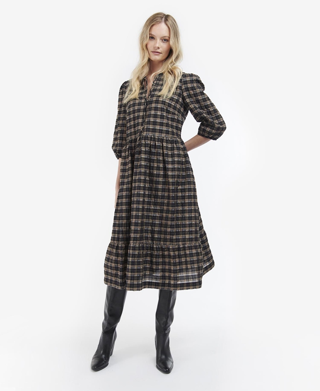 Vestido Barbour Lorelie Mujer Negros | 351268-BIM